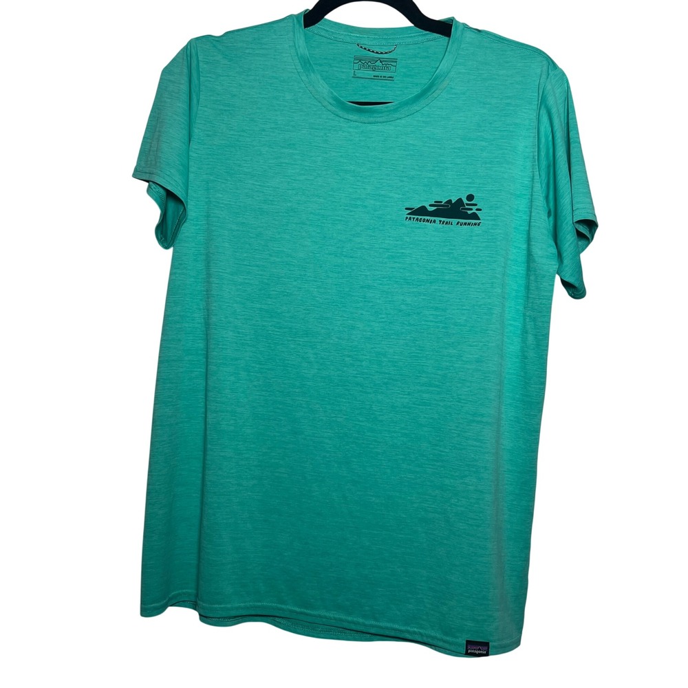 Patagonia Trail Running Capilene Cool Daily Graphic Tee Teal Mens Large Active